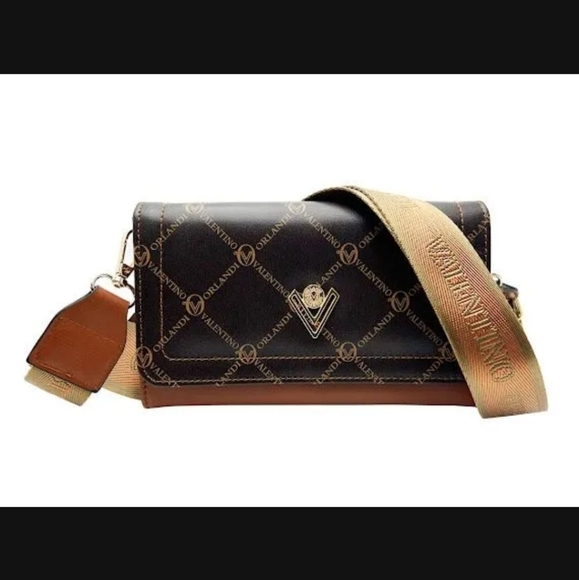 Valentino Orlandi Black and Brown Belt Bag with Quilted Design - Picture 1 of 5